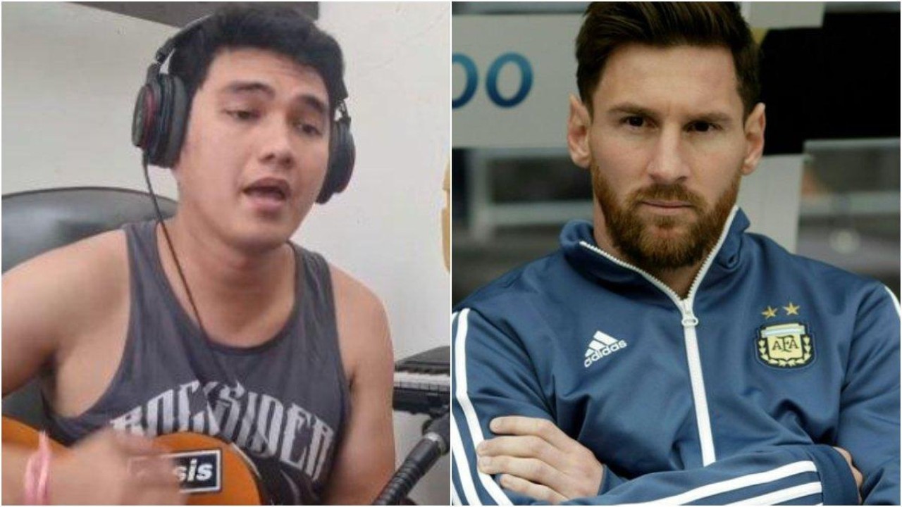 Aldi Taher dan Lionel Messi/ist