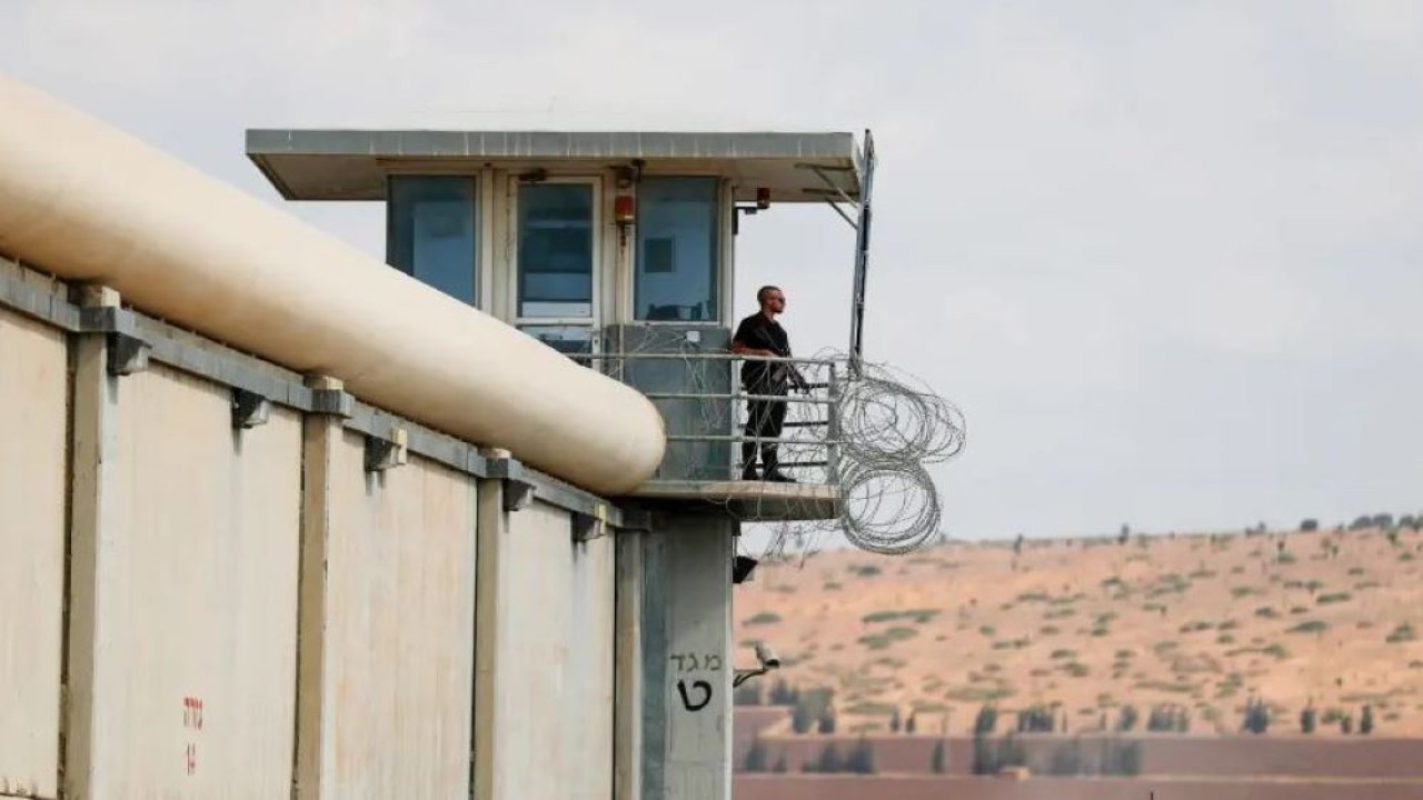 Penjara Gilboa di Israel utara dekat Tepi Barat. (Flash90 via The Jerusalem Post)