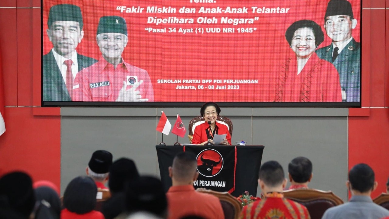 Ketua Umum PDI Perjuangan Megawati Soekarnoputri di Rakernas III PDIP.