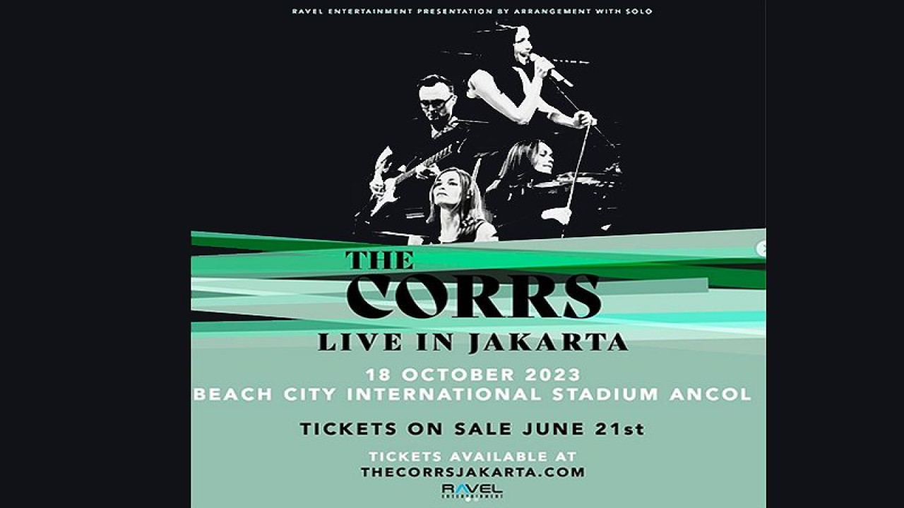 Kelompok musik legendaris asal Irlandia, The Corrs, akan menggelar konser di Beach City International Stadium Ancol Jakarta, Jumat, 18 Oktober 2023. (ANTARA/Instagram/@ravelentertainment)