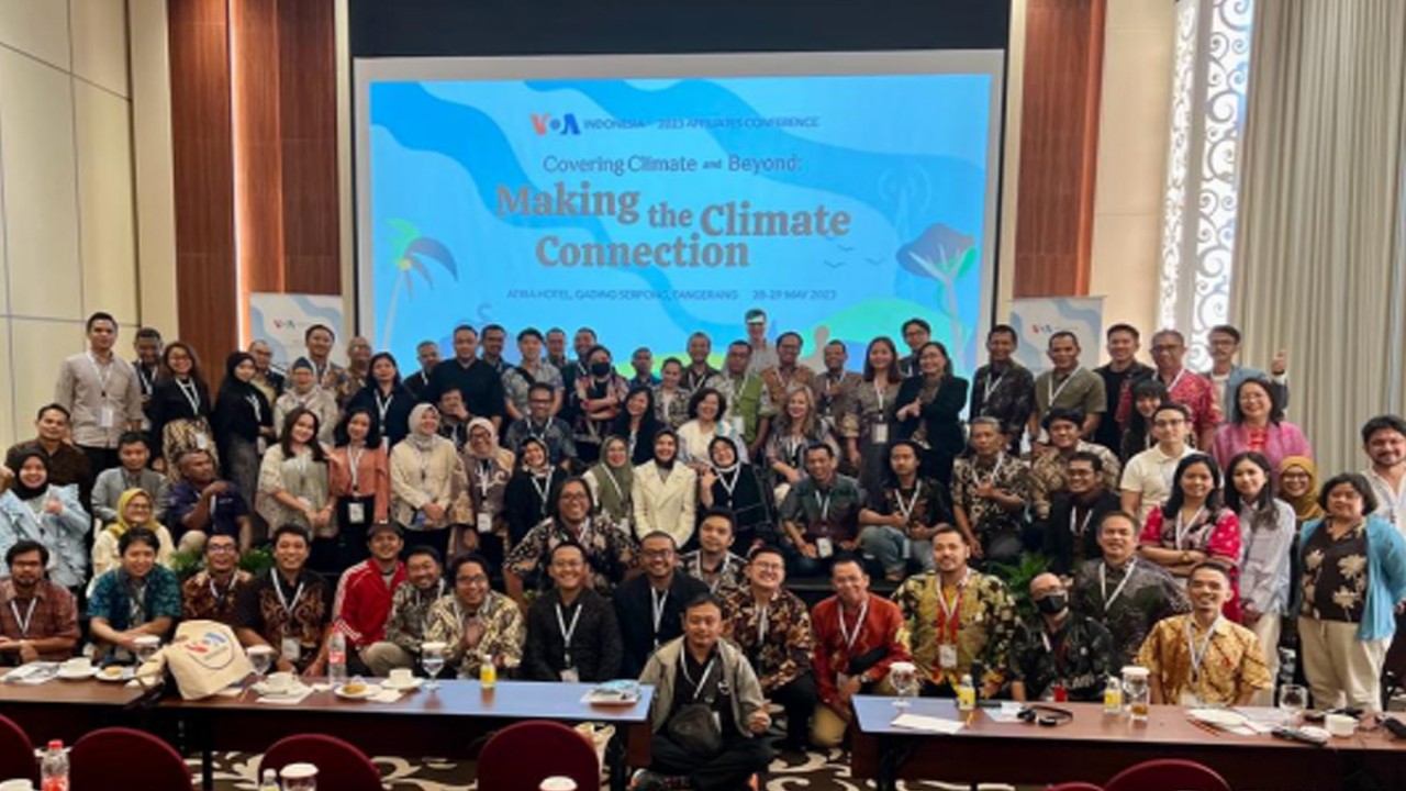 Voice of America (VOA) menggelar Affiliates Conference 2023 yang mengusung tema “Covering Climate and Beyond: Making the Climate Connection.”