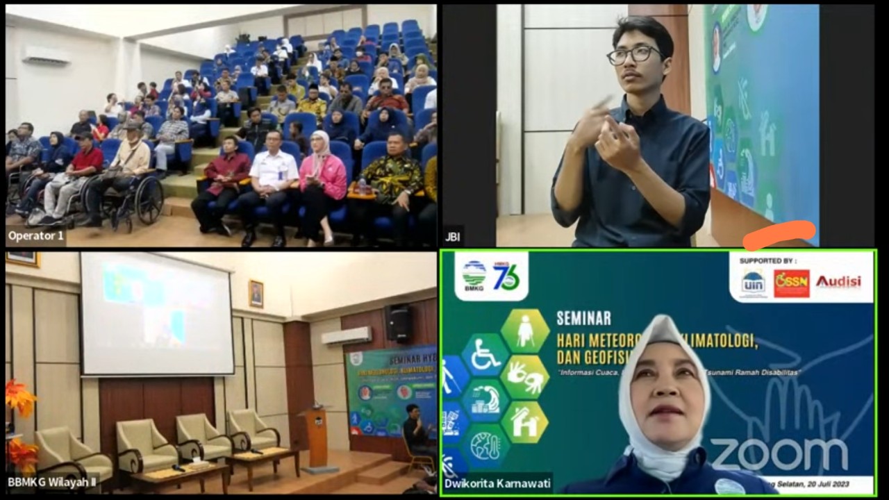 Seminar hybrid yang digelar BMKG melalui Balai Besar MKG Wilayah II.