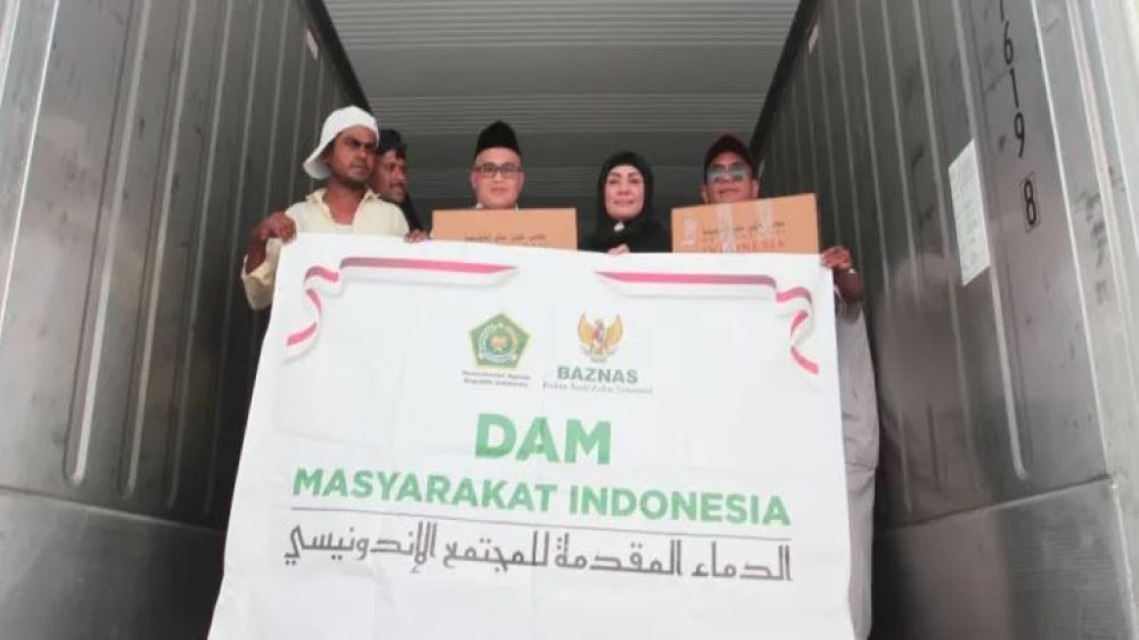 Sebanyak 3.000 daging kambing dam petugas dan jamaah haji Indonesia diperkirakan akan tiba di Indonesia pada 18 Agustus 2023. (Istimewa/Kemenag)