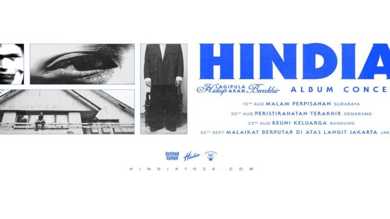 Poster konser album Hindia bertajuk "Lagipula Hidup Akan Berakhir Album Concert." (ANTARA/HO/Dokumentasi PositiVibe)