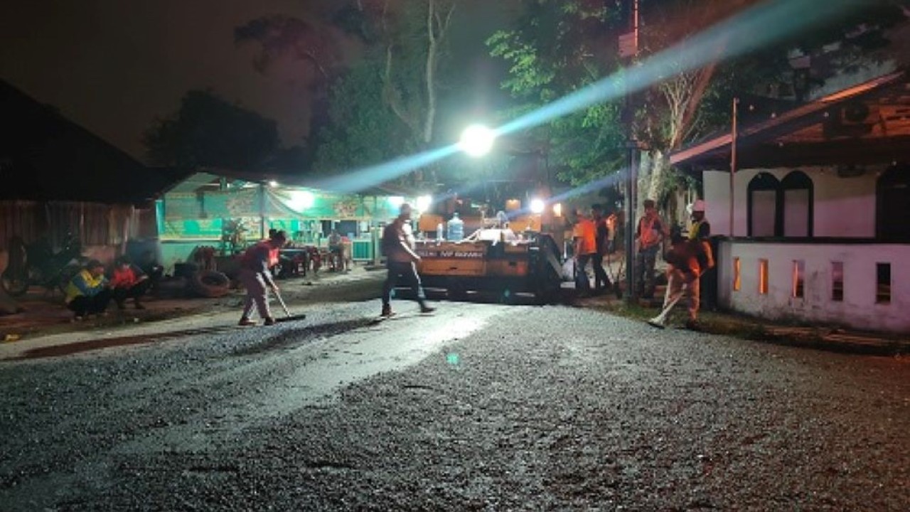 Salah satu jalan yang diperbaiki yakni jalan Multatuli di Kecamatan Medan Maimun, Kota Medan, Sumatera Utara. (pemkomedan.go.id)