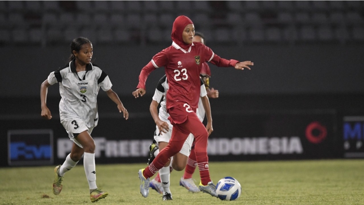 Laga Timnas wanita Indonesia vs Timor Leste