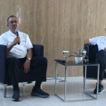 Pihak Kalla Lines pada temu media di Makassar, Selasa (25/7/2023). ANTARA/Nur Suhra Wardyah-1690366299