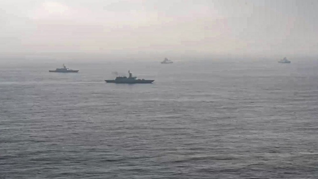 Rusia dan China menggelar latihan militer bersama di Laut Jepang. (Foto: Global Times)