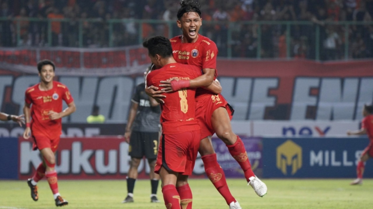 Selebrasi skuad Persija Jakarta