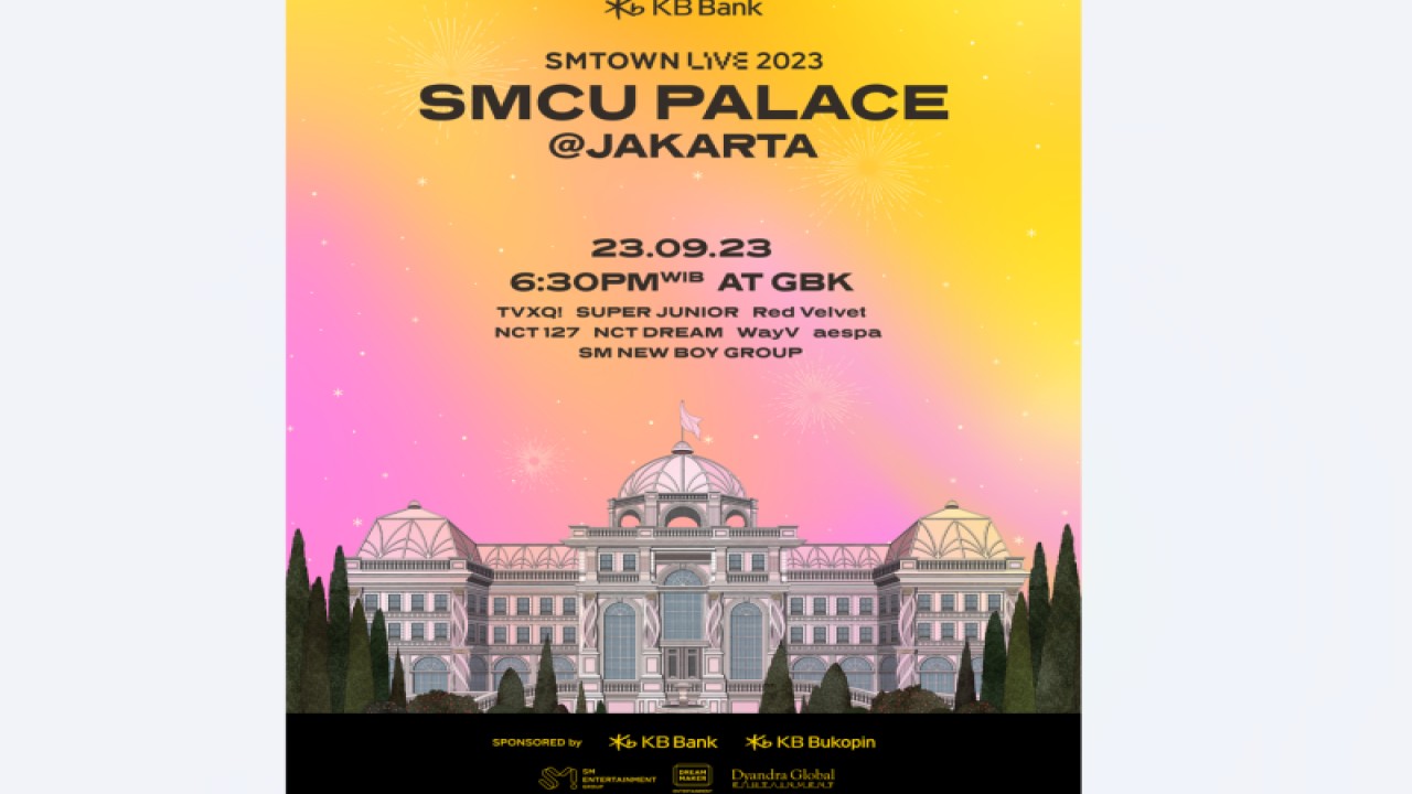 Poster acara "SMTOWN LIVE 2023 SMCU PALACE @JAKARTA". (ANTARA/HO-Dyandra Global Edutainment)