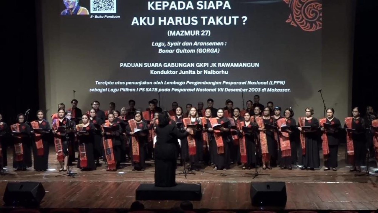 GKPI Jemaat Khusus Rawamangun menghadirkan konser 'Tribute to Gorga', di Usmar Ismail Hall Jakarta, Karet Kuningan, Setiabudi, Jakarta Selatan (Jaksel), pada Sabtu, 8 Juli 2023.