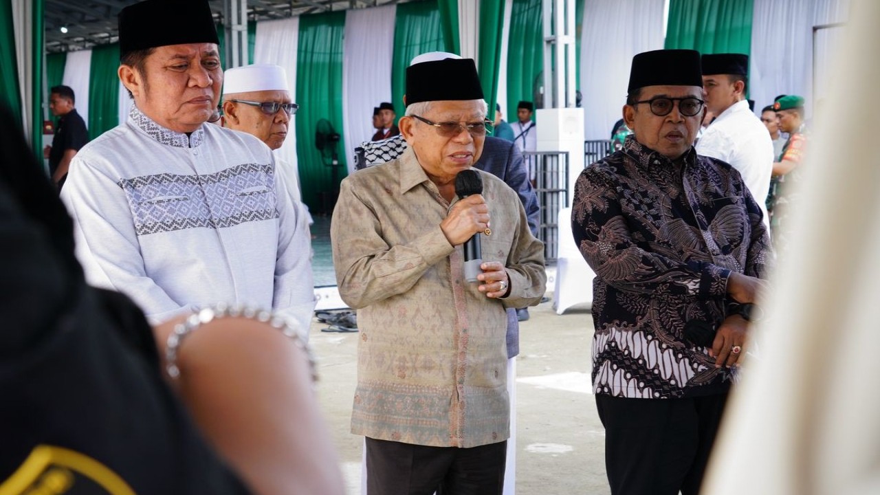 Wakil Presiden (Wapres) K.H. Ma’ruf Amin mengunjungi Kampus 3 Pondok Pesantren  (Ponpes) Muqimus Sunnah