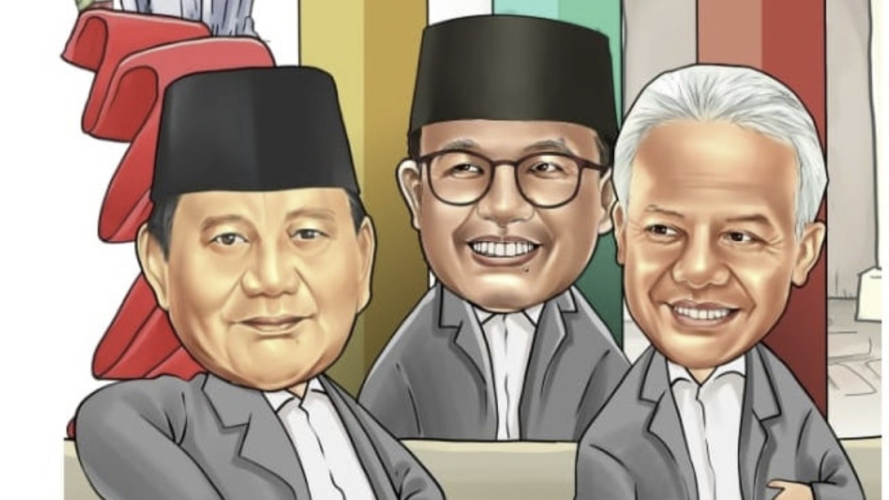 Capres 2024 Prabowo Subianto, Anies Baswedan dan Ganjar Pranowo