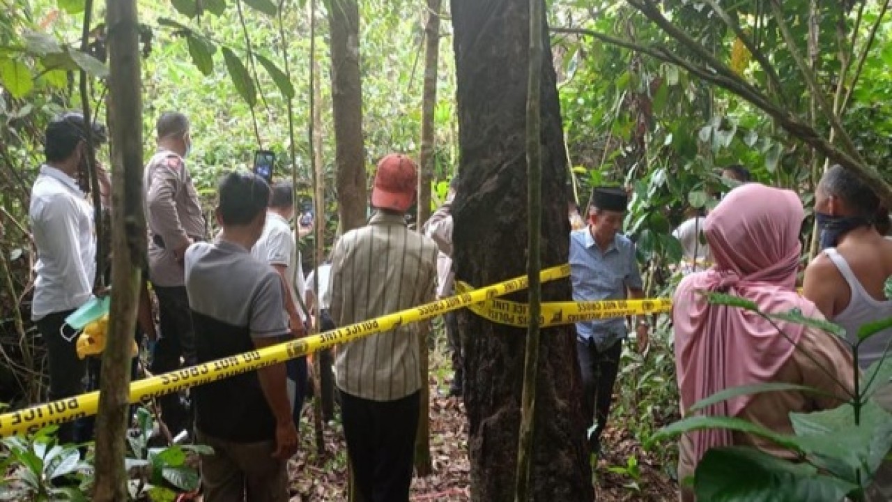 Lokasi pembuangan mayat wanita yang dibunuh selingkuhan.