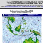 Peta kondisi cuaca di wilayah NTB (ANTARA/Humas BMKG NTB)-1690875706