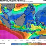 Peta potensi gelombang tinggi yang dirilis Badan Meteorologi Klimatologi, dan Geofisika (BMKG) pada Jumat (4/8/2023). (ANTARA/HO-BMKG)-1691134226