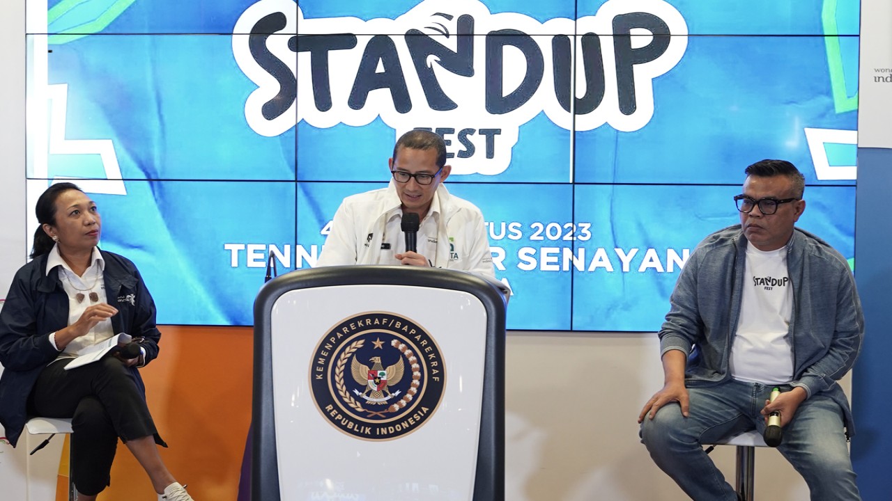 Menparekraf/Kabaparekraf mendukung penuh pelaksanaan Standupfest sebagai upaya memajukan dan mengembangkan talenta para komika atau stand-up comedian yang ada di Indonesia.