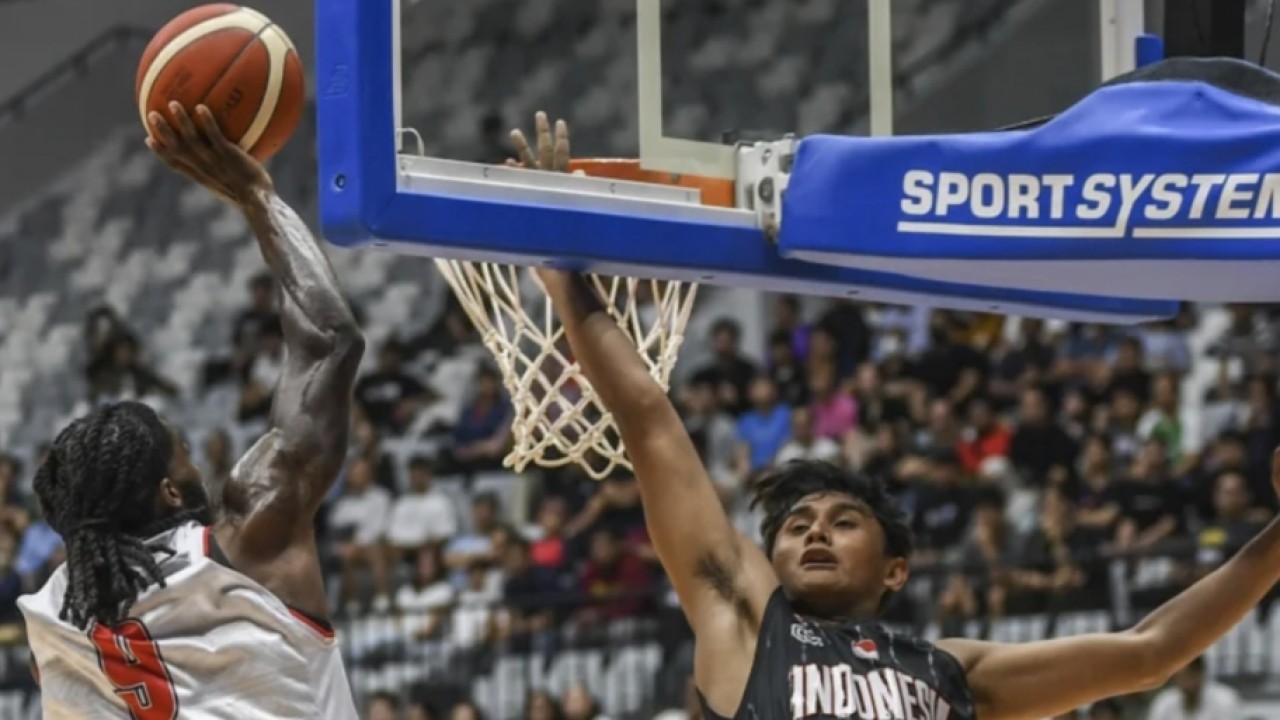 Timnas Basket Indonesia vs Indonesia Patriots / Foto: Antara