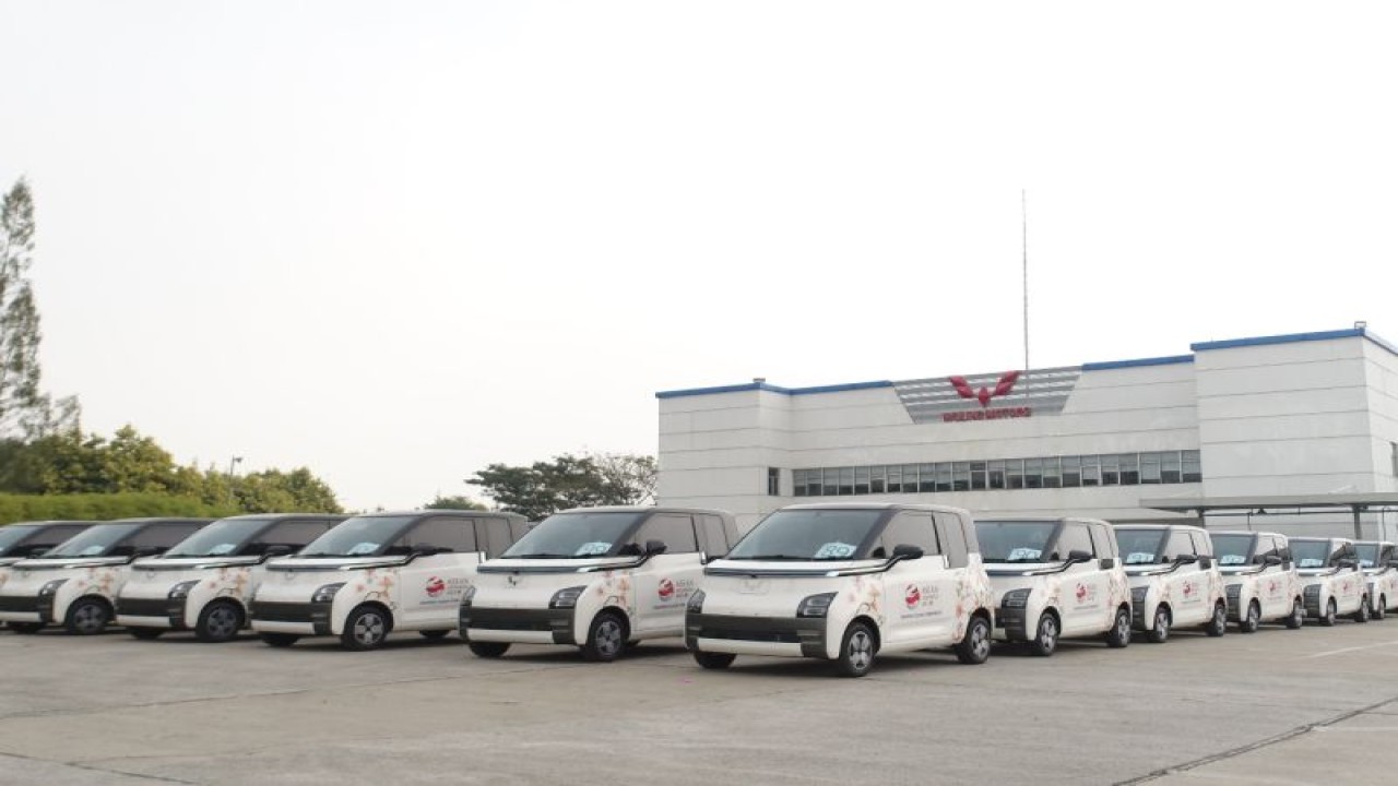 Wuling Air Ev yang akan dijadikan kendaraan delegasi selama KTT ASEAN 2023. (ANTARA/HO/Wuling)