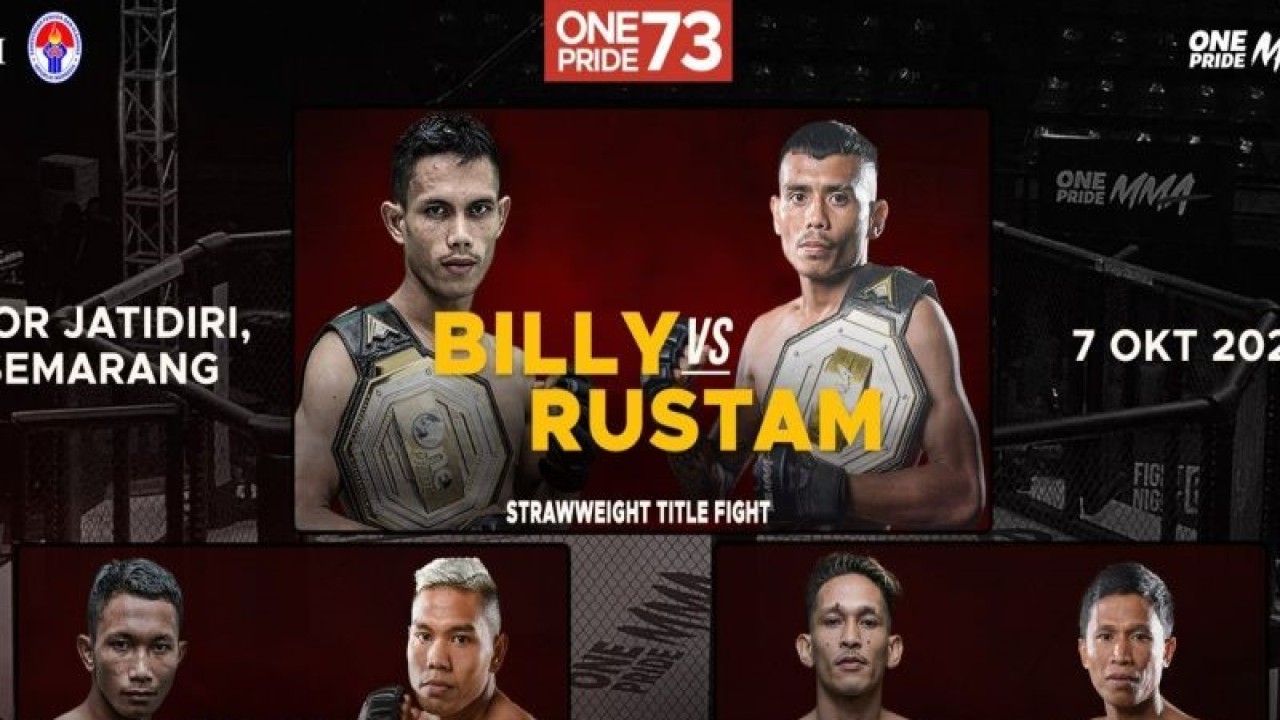 Poster pertandingan One Pride MMA 73 yang akan berlangsung di GOR Jatidiri, Semarang, Jawa Tengah mulai 7 Oktober mendatang. (ANTARA/HO-One Pride MMA)