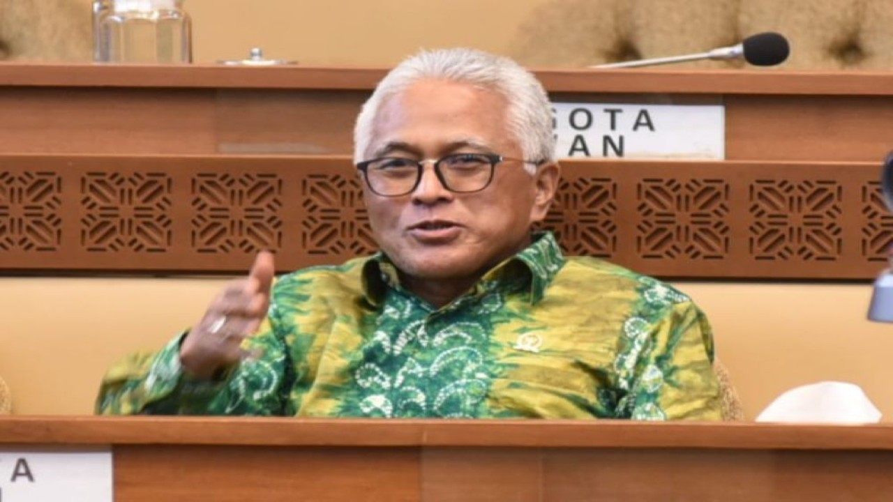 Anggota Komisi II DPR RI Guspardi Gaus di sela-sela rapat di Senayan, Jakarta, Senin (18/9/2023). (Oji/Man)