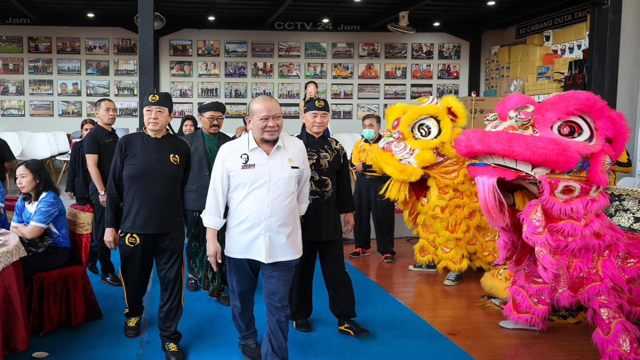 Ketua DPD RI, AA LaNyalla Mahmud Mattalitti hadiri acara Grand Launching Duta Taichi Indonesia di Surabaya, Jawa Timur, Sabtu (2/9/2023).