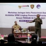 Lokakarya jaringan intra pemerintah daerah dan arsitektur sistim pemerintahan berbasis elektronik. (Antara/HO-Pemprovmaluku)-1695715794