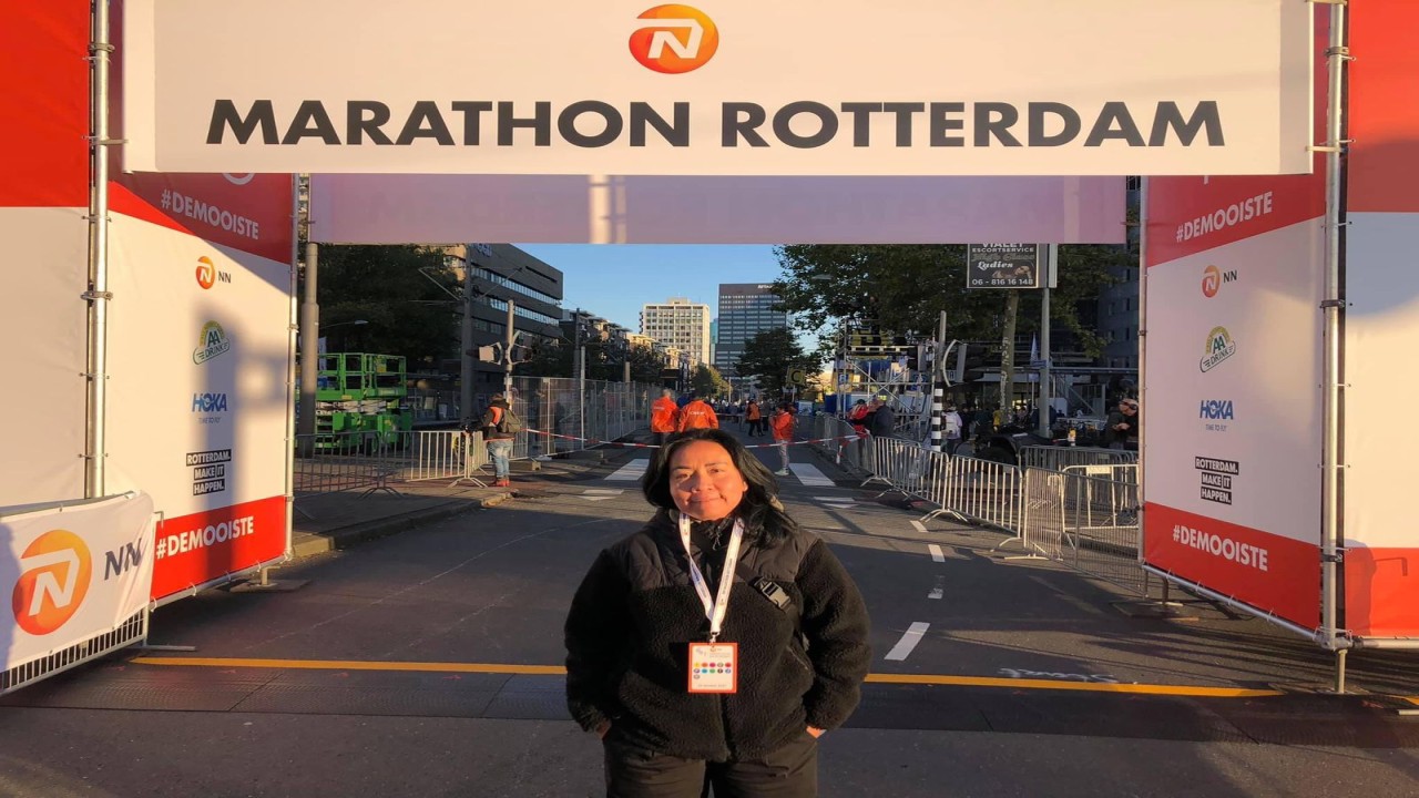 Rina Tambunan saat di Rotterdam Marathon/ist 