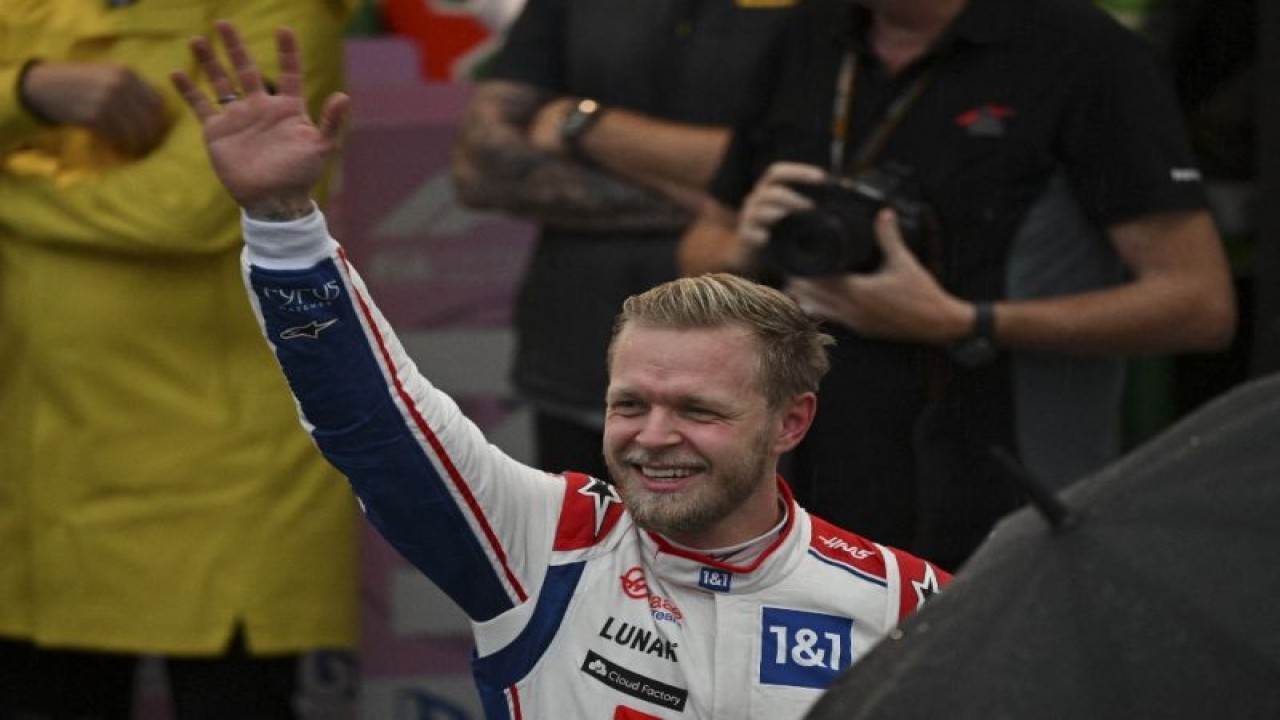 Foto arsip.- Kevin Magnussen. ANTARA/AFP/NELSON ALMEIDA /POOL