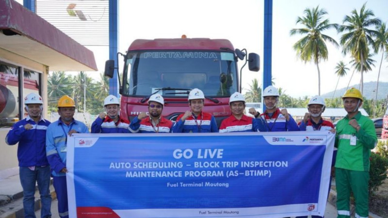 PT Pertamina Patra Niaga mengoptimalkan pelayanan berbasis digital melalui Metode Auto Scheduling Block Trip Inspection and Maintenance Program (AS- BTIMP) di fuel terminal atau Terminal BBM Moutong Provinsi Sulawesi Tengah. ANTARA/HO-Pertamina