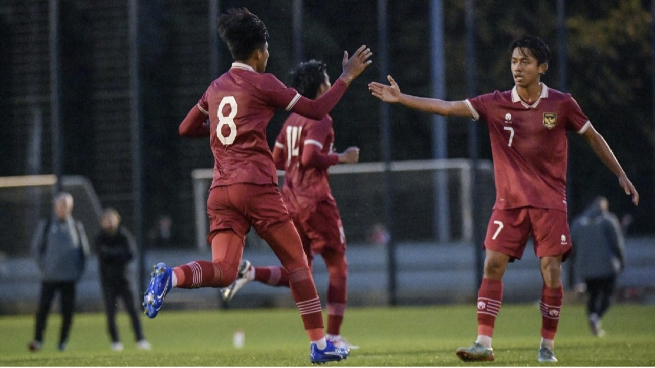 Selebrasi pemain Timnas Indonesia U-17