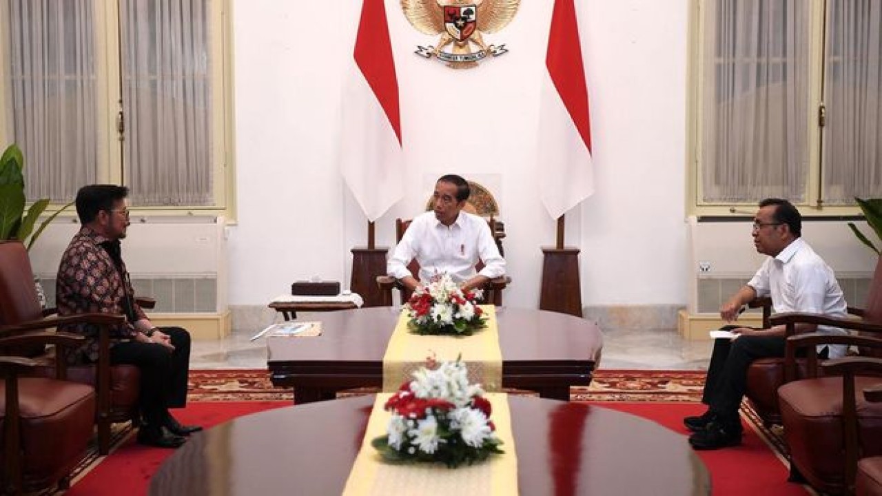 Pertemuan SYL dan Presiden Jokowi. (Antara)