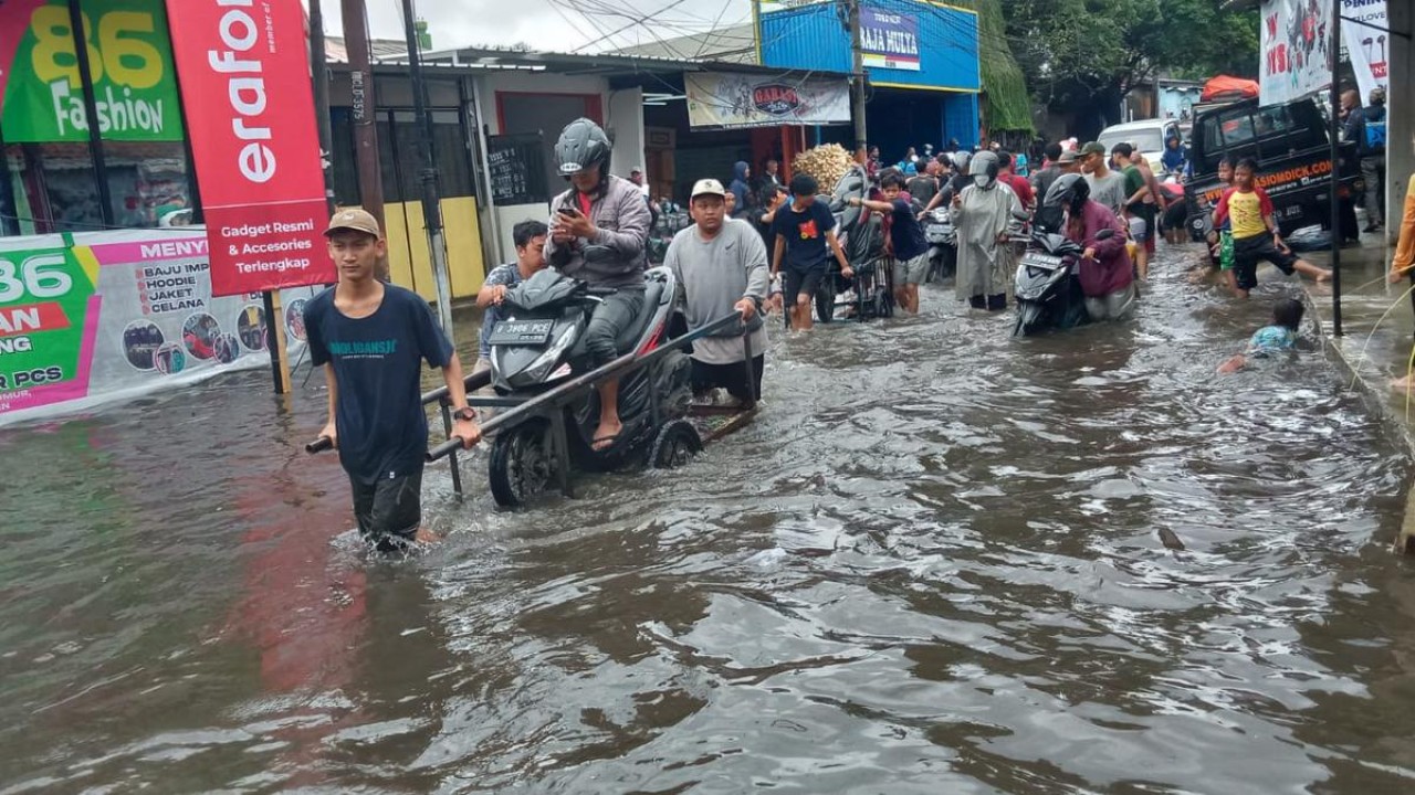 Ilustrasi banjir melanda sejumlah kawasan di DKI Jakarta/ist 