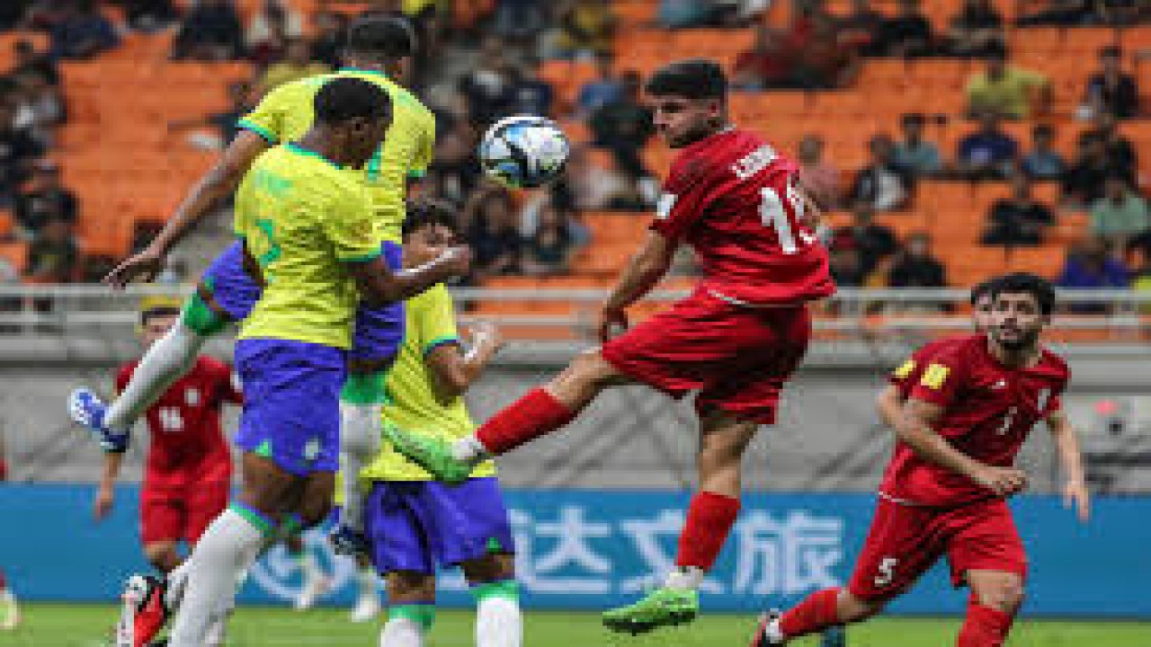 Timnas Brasil U-17 saat menghadapi  Iran U-17 di laga pertama Grup C Piala Dunia U-17 2023/ist  