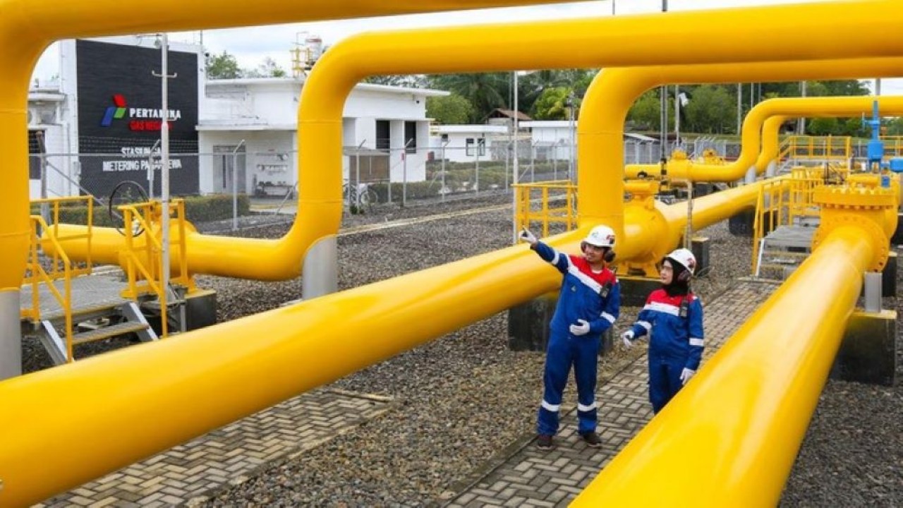 Pemanfaatan gas bumi untuk kebutuhan domestik saat ini mencapai 68 persen dari total produksi gas bumi Indonesia sebesar 5.446,90 BBTUD, dan sisanya untuk ekspor ke luar negeri. (Istimewa)