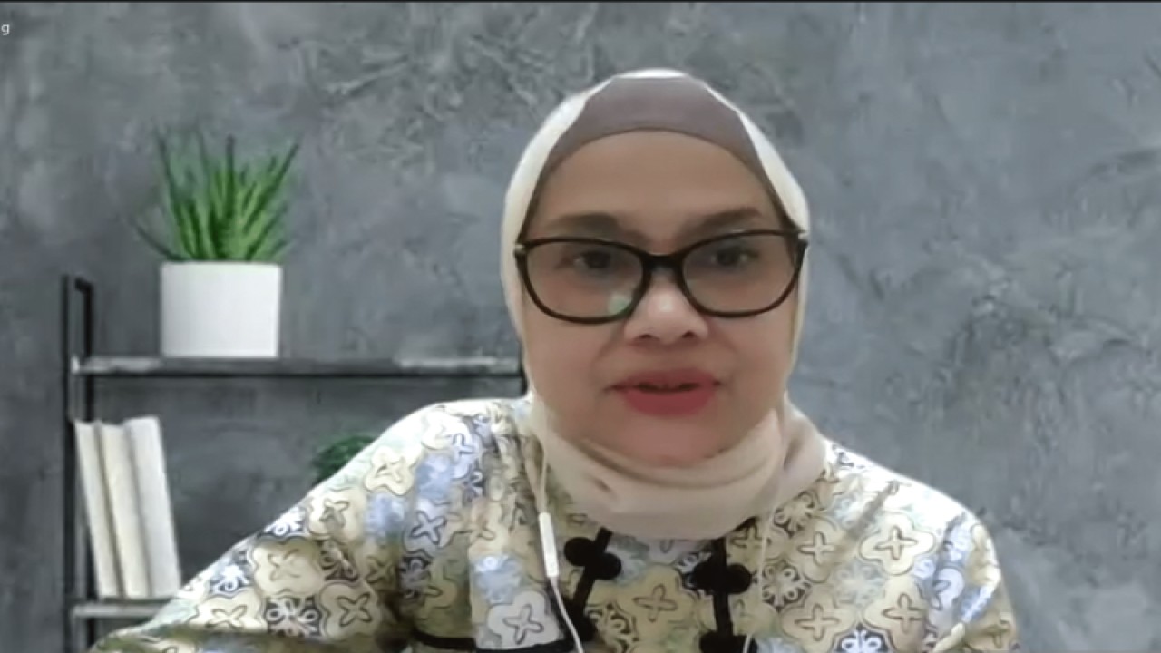 Tangkapan layar Ketua Satgas MPox Pengurus Besar Ikatan Dokter Indonesia dr Hanny Nilasari, Sp.D.V.E., Subsp. Ven.,FINSDV, FAADV dalam acara media terkait MPox yang digelar daring, Selasa (7/11/2023). (ANTARA/Lia Wanadriani Santosa)