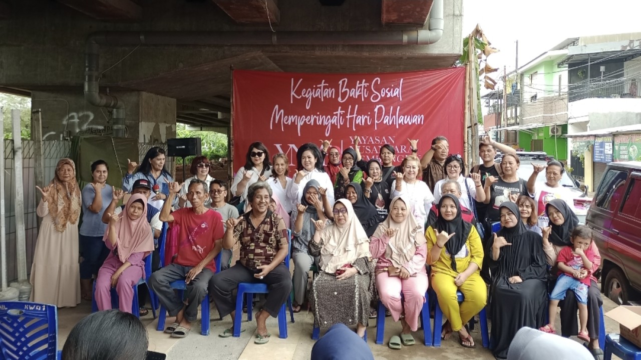 Kegiatan bakti sosial Yayasan Nusantara Membangun Bangsa di Cipinang Melayu Jakarta Timur