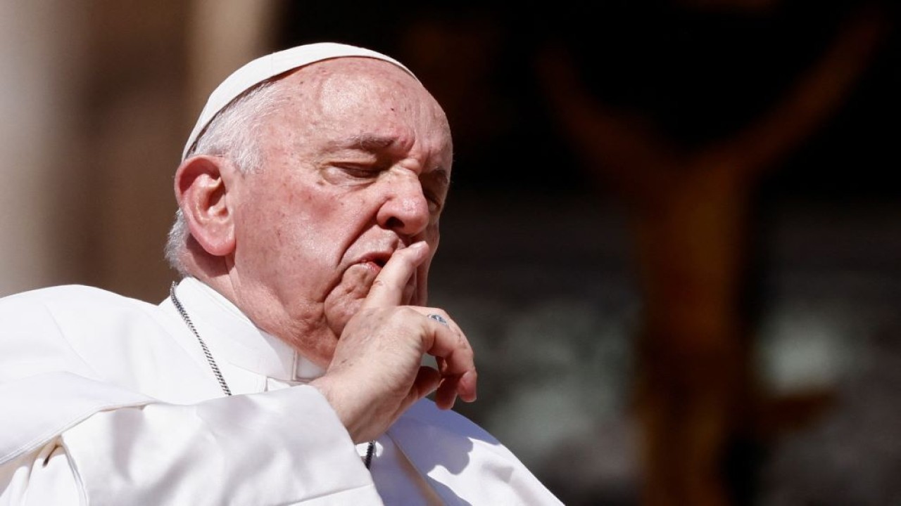 Paus Fransiskus pada Minggu (12/11/2023) menyerukan diakhirinya konflik di Gaza antara Israel dan Palestina. (Reuters)