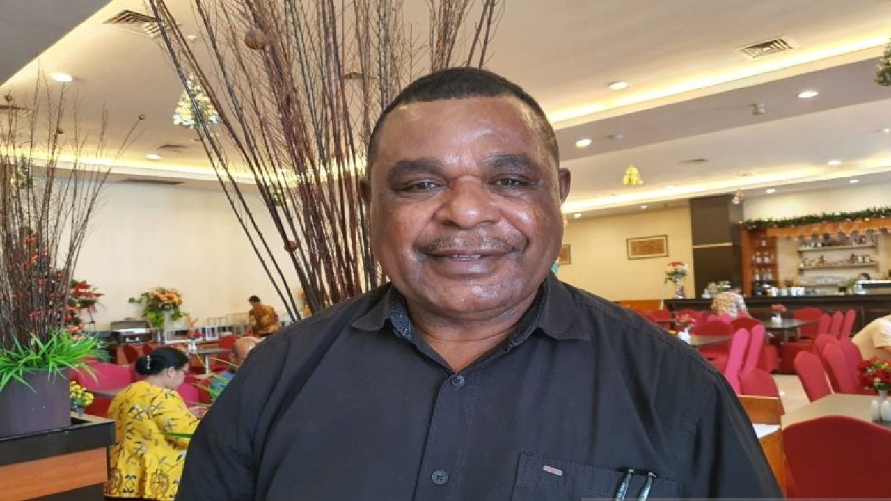 Pelaksana Harian (Plh) Kepala Badan Perbatasan dan Kerja sama Luar Negeri Provinsi Papua Dolfinus Kareth (ANTARA/Qadri Pratiwi)