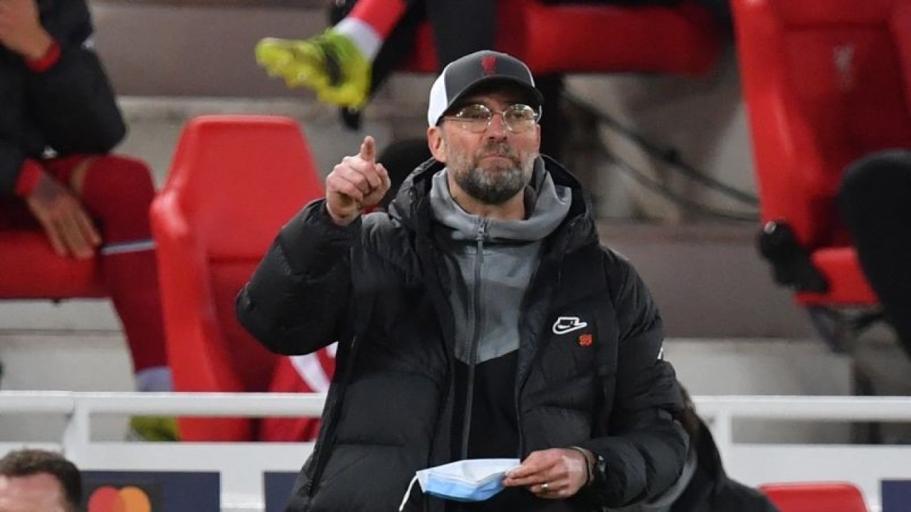 Pelatih Liverpool Jurgen Klopp. (Photo by Paul ELLIS / AFP) (AFP/PAUL ELLIS)