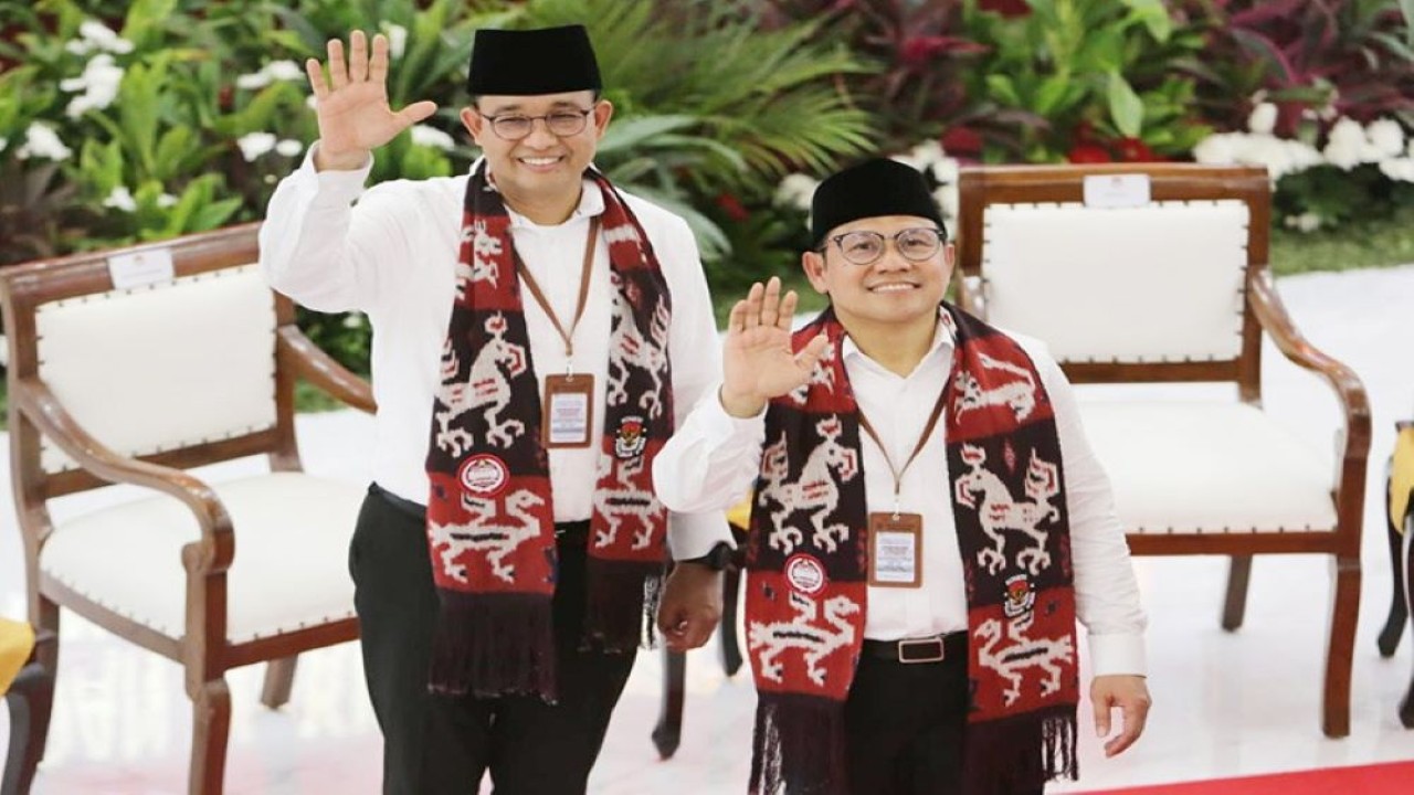 Pasangan capres-cawapres nomor urut 1 Anies Baswedan dan Muhaimin Iskandar (Cak Imin) mengunggah sebuah video yang menampilkan momen kebersamaan mereka. (Istimewa)