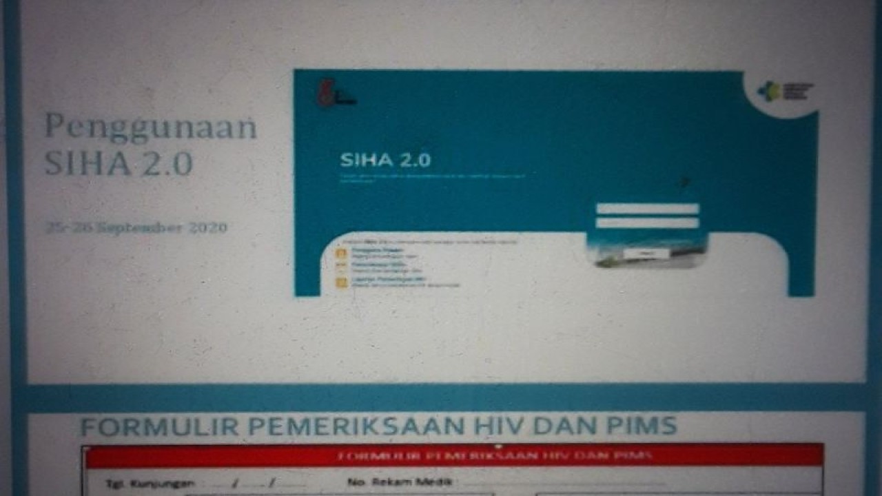 Aplikasi SIHA mempercepat pelaporan dan pencatatan kasus HIV/AIDS dalam jaringan 24 jam.ANTARA/HO-Dinkes
