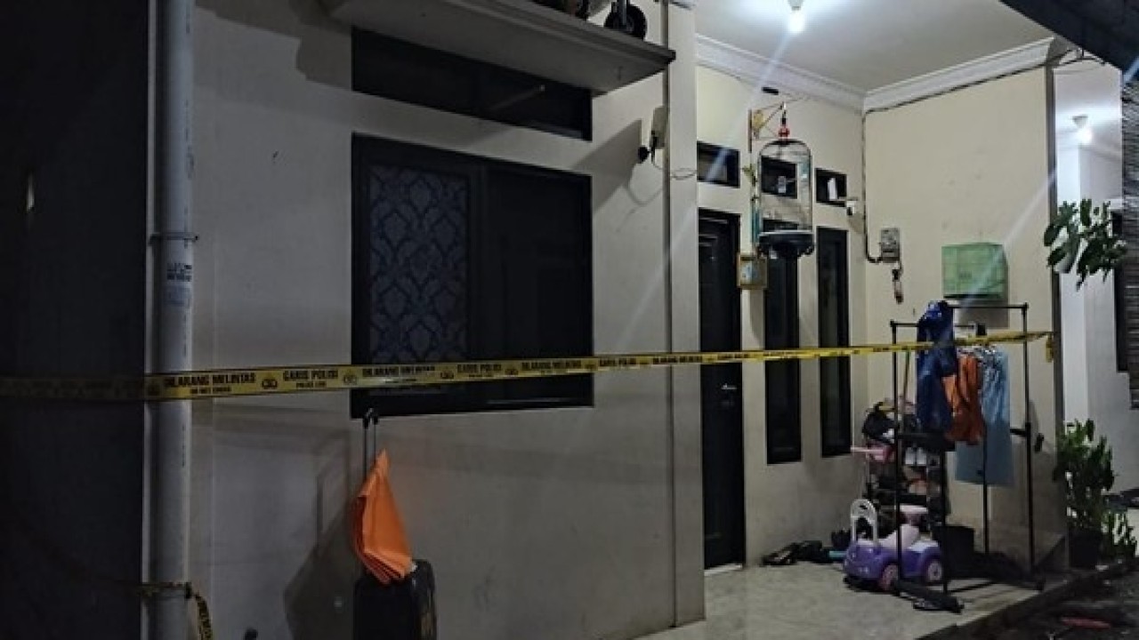 Rumah tempat kejadian dugaan pembunuhan 4 anak oleh ayahnya. (Detikcom)