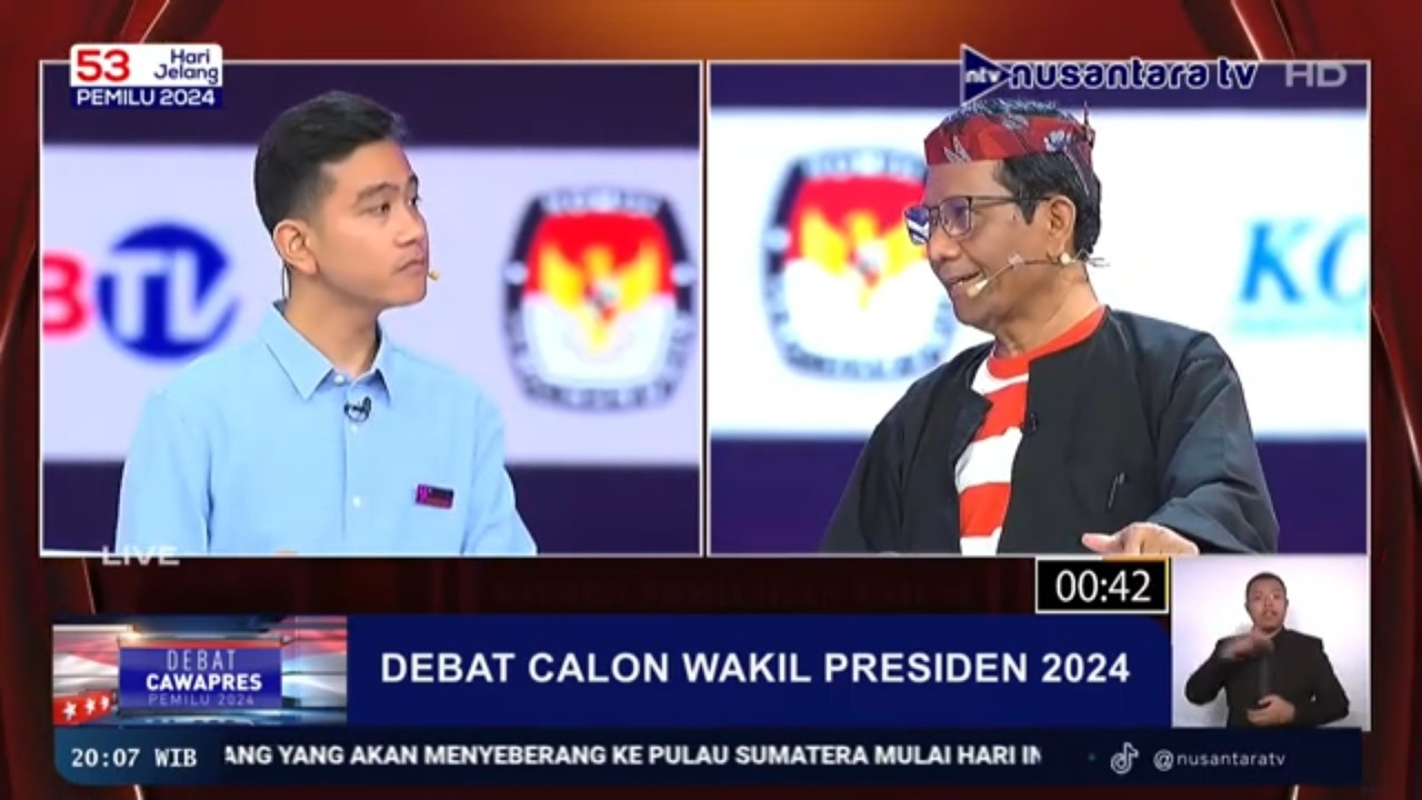 Debat cawapres, Mahfud MD dengan Gibran Rakabuming