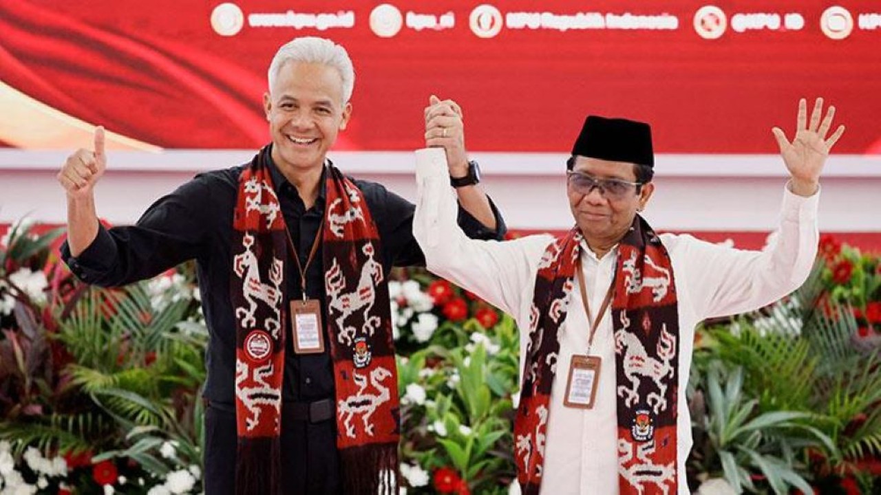 Pasangan capres dan cawapres nomor urut 3, Ganjar Pranowo dan Mahfud MD. (Istimewa)