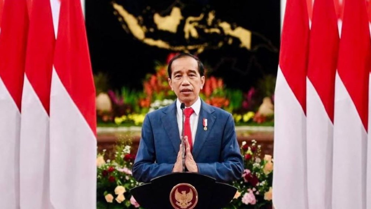 Presiden Jokowi menyampaikan ucapan Selamat Hari Natal kepada seluruh umat Kristiani di manapun berada.  (BPMI Sepres)