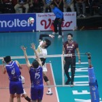 Laga antara tim bola voli putra LavAni dan BIN Pasundan di Livoli Divisi Utama 2023. ANTARA/HO-panitia-1701923865