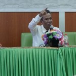 Rektor UIN Datokarama Profesor Lukman S Thahir dalam rapat Darma Wanita Persatuan (DWP) (ANTARA/HO-Kiswanto)-1703060906