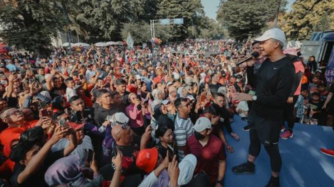 Suasana Car Free Day di Jalan Slamet Riyadi Kota Surakarta