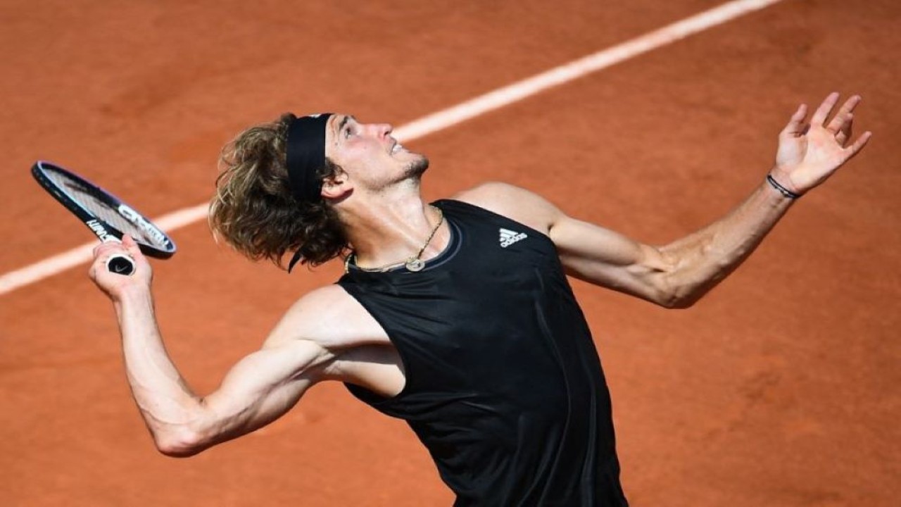 Foto arsip - Petenis Jerman Alexander Zverev (AFP/CHRISTOPHE ARCHAMBAULT)